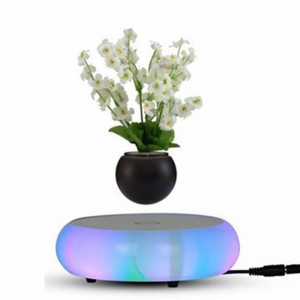 led light ceramic magnetic floating levitating ir bonsai plant potted PA-0719