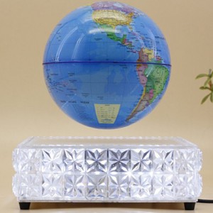 spining led crystal maglev levitate globe PA-0717-G floating globe 6inch 7inch 8inch