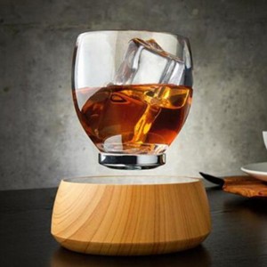 new 360 rotating magnetic levitation floating cup glass